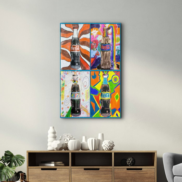 Wallity Pintura Decorativa de Vidrio Templado Multicolor 46 x 72 cm Wallity Pintura Decorativa de Vidrio Templado Multicolor 46 x 72 cm